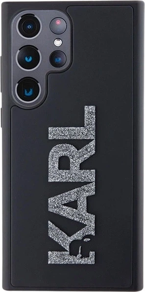 Etui plecki Karl Lagerfeld 3D Rubber Glitter Logo do Samsung Galaxy S24 Ultra Black (3666339259105) - obraz 2