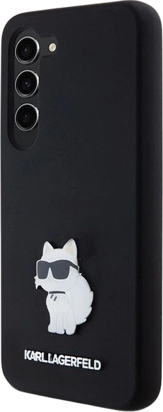 Панель Karl Lagerfeld Silicone Choupette Metal Pin для Samsung Galaxy S24 Black (3666339259174) - зображення 2