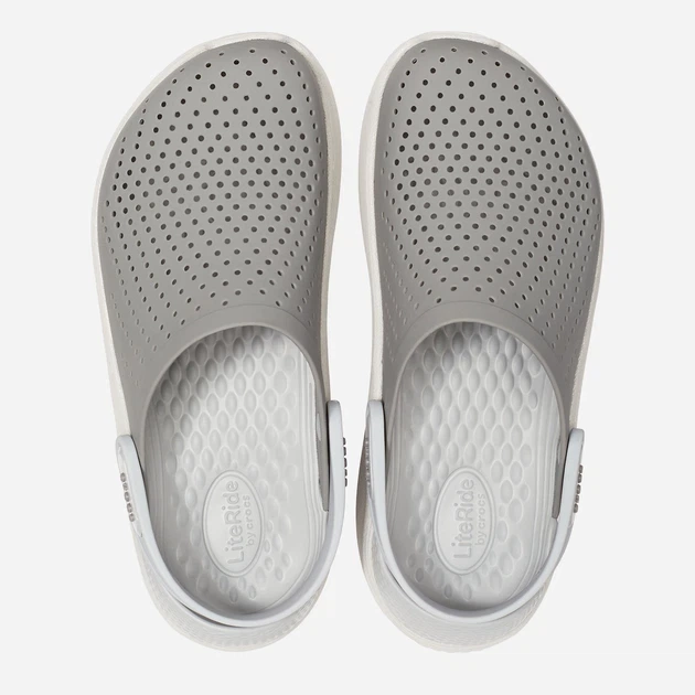 Chodaki męskie Crocs Jibbitz LiteRide 204592-06J 41-42 (M8/W10) 26 cm Szare (191448300538) - obraz 4