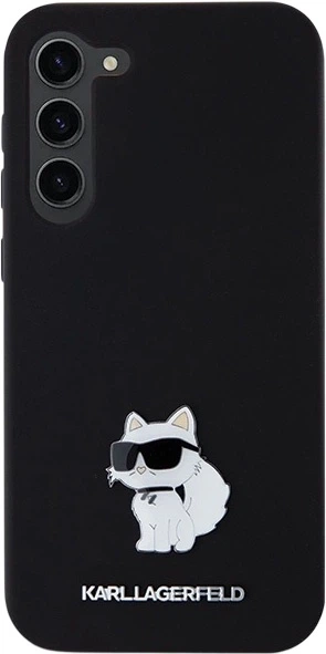 Etui plecki Karl Lagerfeld Silicone Choupette Metal Pin do Samsung Galaxy S24+ Black (3666339259181) - obraz 3