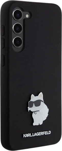 Etui plecki Karl Lagerfeld Silicone Choupette Metal Pin do Samsung Galaxy S24+ Black (3666339259181) - obraz 4