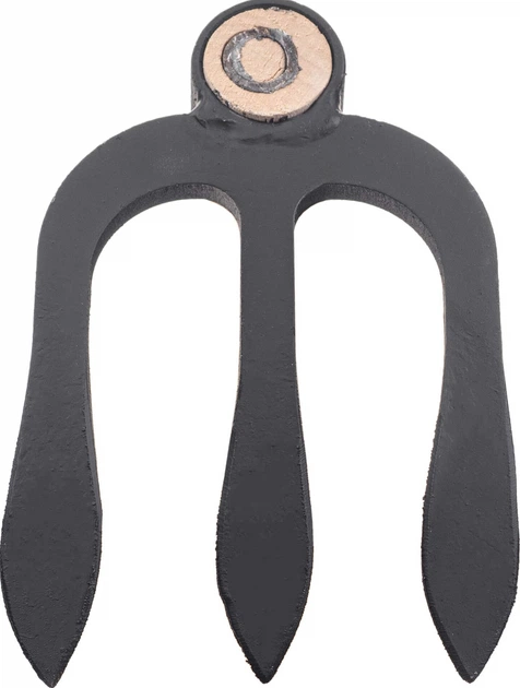 Кована тризуба мотика Kadax Husby 15 x 12 см з ручкою (K12158) - зображення 3