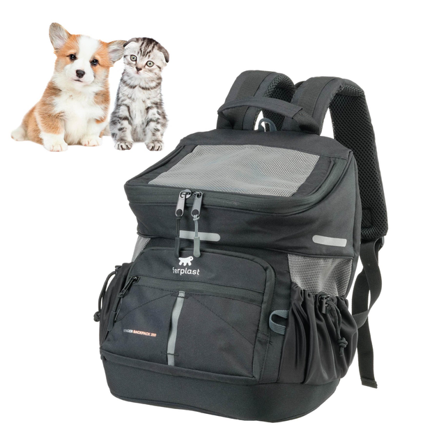 Рюкзак для маленьких собак та котів Ferplast Voyager Backpack 350 29x21x36 cм Чорний (85736317) - зображення 3
