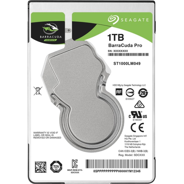 Жесткий диск 2.5" Seagate Barracuda Pro 1TB (ST1000LM049) - Фото 1 Жесткий диск 2.5" Seagate Barracuda Pro 1TB (ST1000LM049) - изображение 1