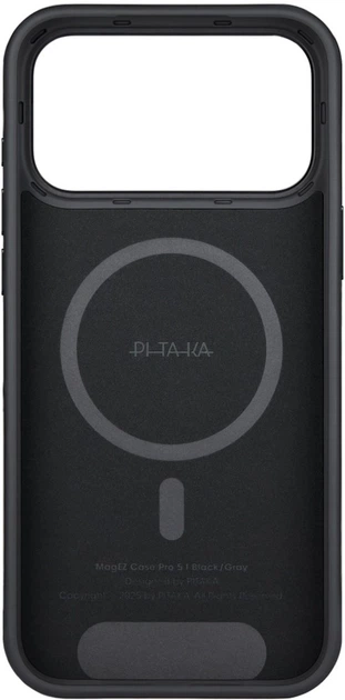 Панель Pitaka Aramid UltraGuard MagSafe для Apple iPhone 17 Pro Black/Gray (KI1701PB) - зображення 3