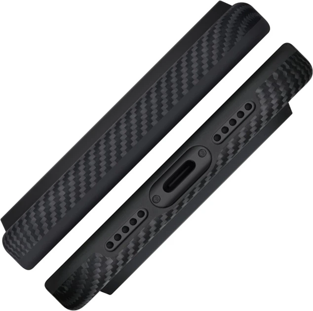 Панель Pitaka Aramid UltraGuard MagSafe для Apple iPhone 17 Pro Black/Gray (KI1701PB) - зображення 5