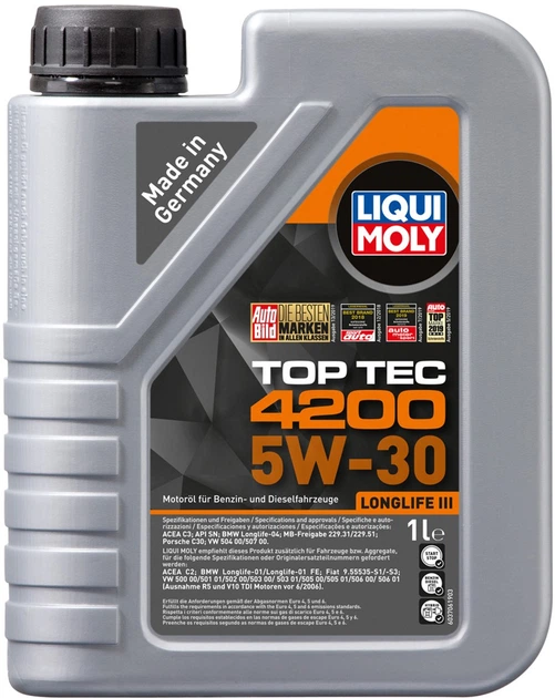 Моторна олива Liqui Moly Top Tec 4200 5W-30 1 л 8972 (4100420089725) - зображення 1