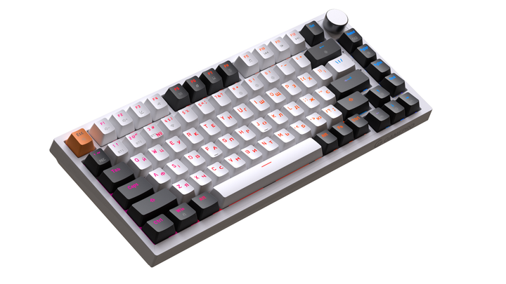 Бездротова механічна клавіатура GamePro Asgard Valhalla (MK160W Pro) 75% QLAB orange switches - зображення 4