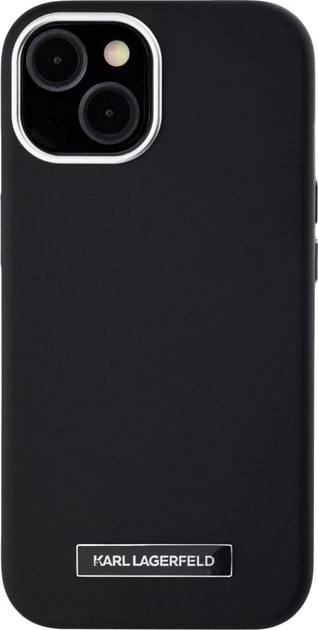 Панель Karl Lagerfeld FW Metal Plate MagSafe для Apple iPhone 15 Black (3666339254889) - зображення 3