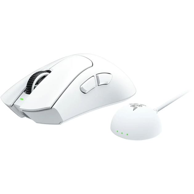 Миша Razer DeathAdder V4 Pro Gen-2, RGB, USB-A/WL/BT, білий - Фото 3 Миша Razer DeathAdder V4 Pro Gen-2, RGB, USB-A/WL/BT, білий - зображення 3