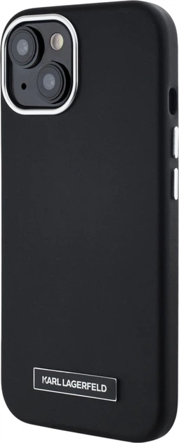 Панель Karl Lagerfeld FW Metal Plate MagSafe для Apple iPhone 15 Black (3666339254889) - зображення 2