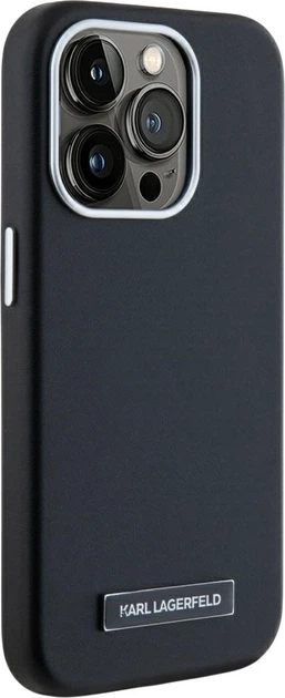Панель Karl Lagerfeld FW Metal Plate MagSafe для Apple iPhone 15 Pro Black (3666339254902) - зображення 4