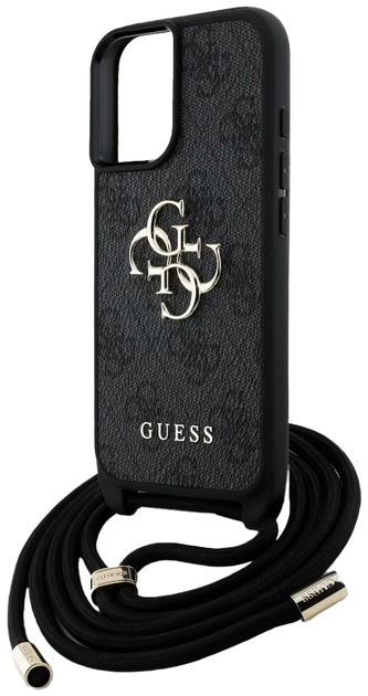Панель Guess 4G Big Logo Cord Stap Crossbody для Apple iPhone 16 Plus Black (3666339434274) - зображення 5