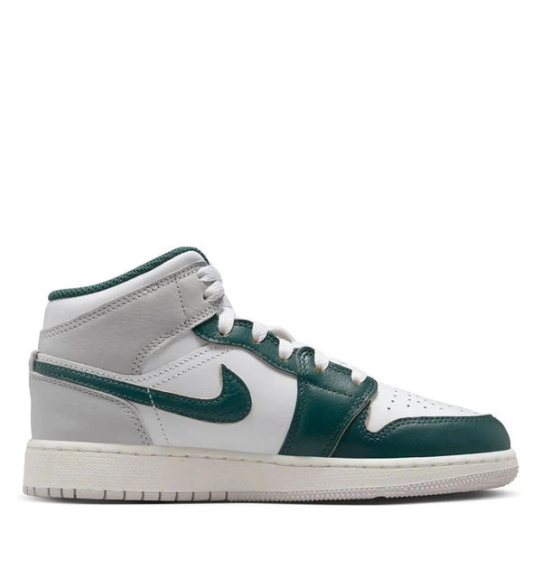 Кроссовки детские Jordan 1 Mid Se White/Grey 38.5 Сірий, Білий FQ8088-103 - изображение 4