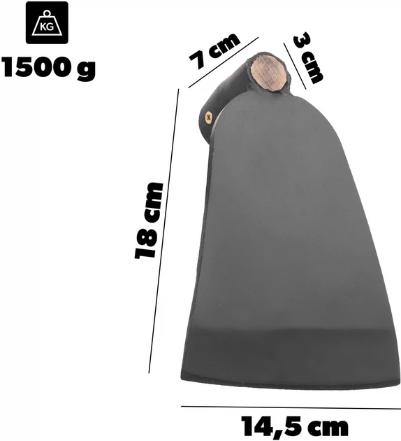 Кована лісова мотика Kadax Husby 18 x 15 см без ручки (K12155) - зображення 9
