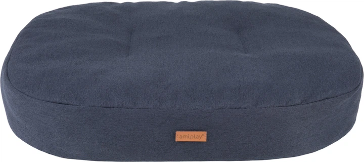 Materac dla psów Amiplay Montana owalny M 61 x 52 x 9 cm Czarny (5907563273894) - obraz 2