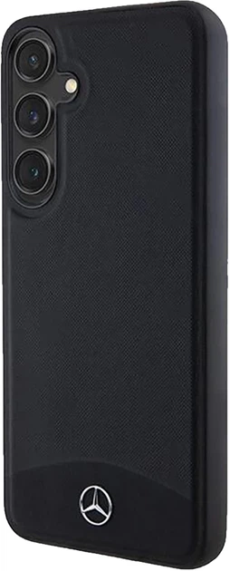 Etui plecki Mercedes Benz Textured and Plain Leather na Samsung Galaxy S24 (S921) z Magsafe Czarne (3666339241001) - obraz 3