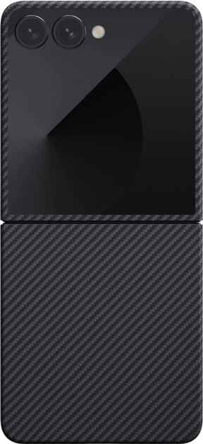 Etui plecki Pitaka Ultra-Slim MagSafe do Samsung Galaxy Flip 7 Black/Grey (FBFLIP7) - obraz 1