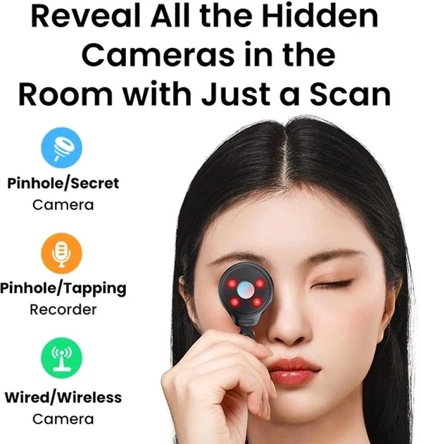 Детектор скрытых камер UGREEN Camera Lens Detector Portable Anti-Peeping Protection (LP793) - изображение 3