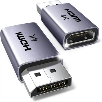 Адаптер переходник Ugreen Displayport to HDMI 4K 30Hz однонаправленный Grey (DP130) - Фото 1 Адаптер переходник Ugreen Displayport to HDMI 4K 30Hz однонаправленный Grey (DP130) - изображение 1