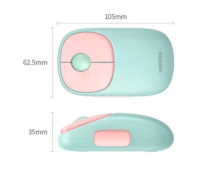 Беспроводная USB мышь манипулятор Ugreen Rechargeable Dual Mode Wireless Mouse Pink (MU102) - Фото 9 Беспроводная USB мышь манипулятор Ugreen Rechargeable Dual Mode Wireless Mouse Pink (MU102) - изображение 9