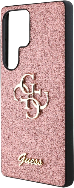Etui Guess Fixed Glitter Big 4G Metal do Samsung Galaxy S25 Ultra Pink (3666339441708) - obraz 5
