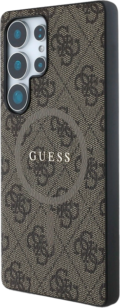 Etui Guess Fixed Glitter Big 4G Metal do Samsung Galaxy S25 Ultra Brown (3666339441722) - obraz 2