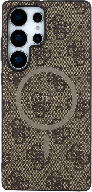 Etui Guess Fixed Glitter Big 4G Metal do Samsung Galaxy S25 Ultra Brown (3666339441722) - obraz 3