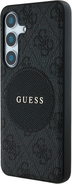 Etui Guess 4G Round Patch Classic Logo MagSafe do Samsung Galaxy S25 Plus Black (3666339448936) - obraz 2