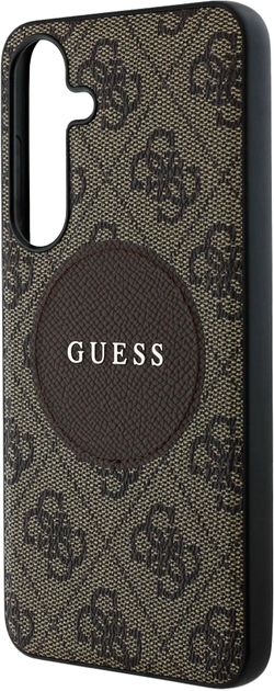 Etui Guess 4G Round Patch Classic Logo MagSafe do Samsung Galaxy S25 Plus Brown (3666339448967) - obraz 6