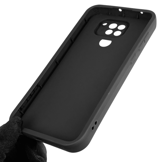 Чехол силиконовый Soft Touch для Xiaomi Redmi Note 9 черный (Полная защита камеры) - Фото 3 Чехол силиконовый Soft Touch для Xiaomi Redmi Note 9 черный (Полная защита камеры) - изображение 3