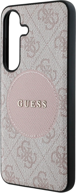 Etui Guess 4G Round Patch Classic Logo MagSafe do Samsung Galaxy S25 Plus Pink (3666339449018) - obraz 6