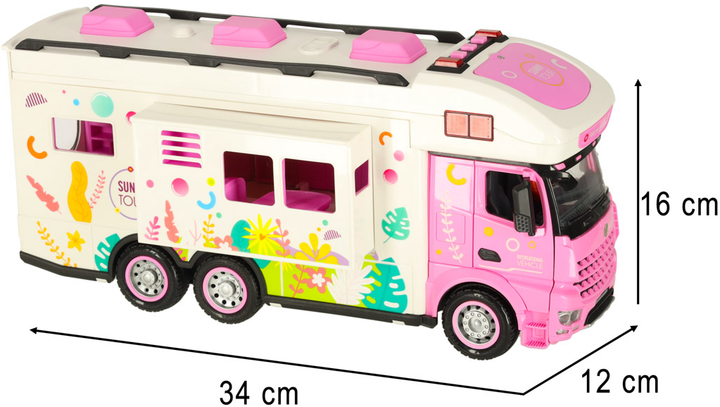 Zdalnie sterowany kamper KIK z dźwiękiem, światłem i akcesoriami Różowy (5903039767584) - obraz 16