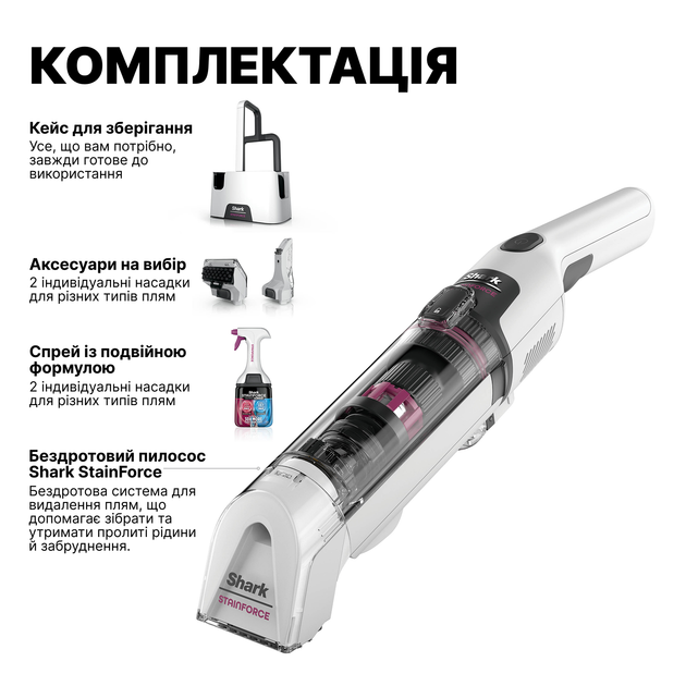 Акумуляторний пилосос-плямовивідник Shark Stain-Destroying Spot HX100EUT - зображення 7