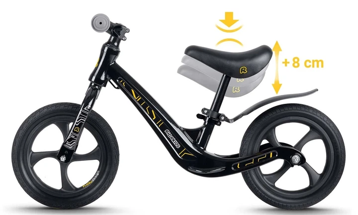 Rowerek biegowy dla dzieci Ricokids FUNNU 12" Czarny (5903890629601) - obraz 5