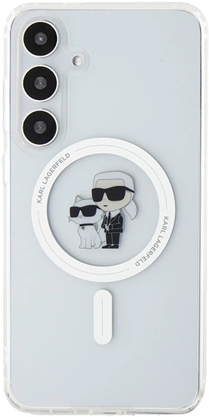Etui plecki Karl Lagerfeld Karl & Choupette Head na Samsung Galaxy S24 (S921) z MagSafe Przezroczysty (3666339241810) - obraz 5