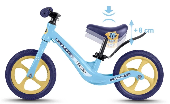 Rowerek biegowy dla dzieci Ricokids FUNNU 12" Pies Niebieski (5903890629656) - obraz 5