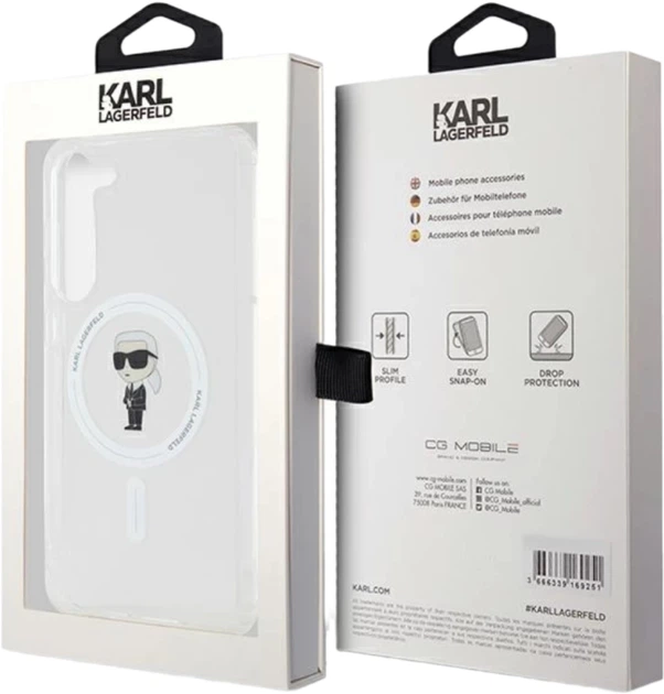 Etui plecki Karl Lagerfeld Ikonik na Samsung Galaxy S23 (S911) z MagSafe Przezroczysty (3666339241841) - obraz 8