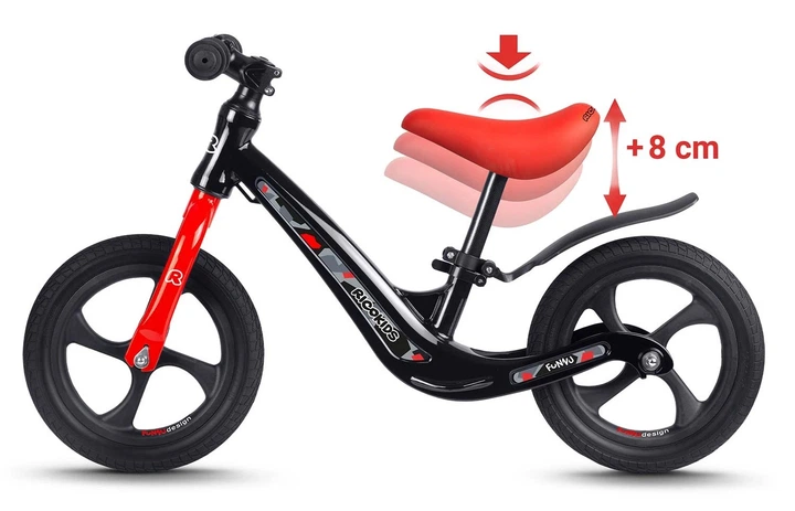 Rowerek biegowy dla dzieci Ricokids FUNNU 12" Czerwony (5903890629618) - obraz 6