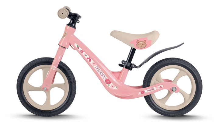 Rowerek biegowy Ricokids FUNNU 12" Kot Różowy (5903890629632) - obraz 4