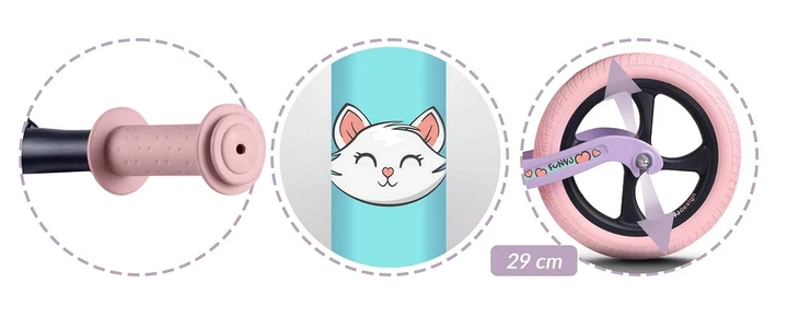 Rowerek biegowy Ricokids FUNNU 12" Różowy (5903890629649) - obraz 5