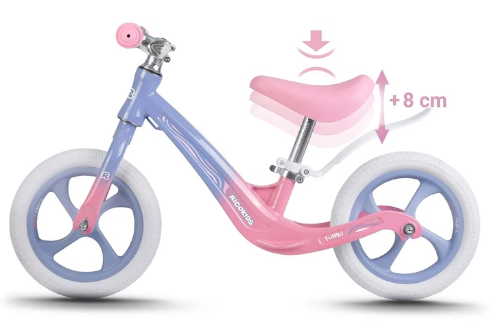 Rowerek biegowy Ricokids FUNNU 12" Fioletowy (5903890629625) - obraz 5