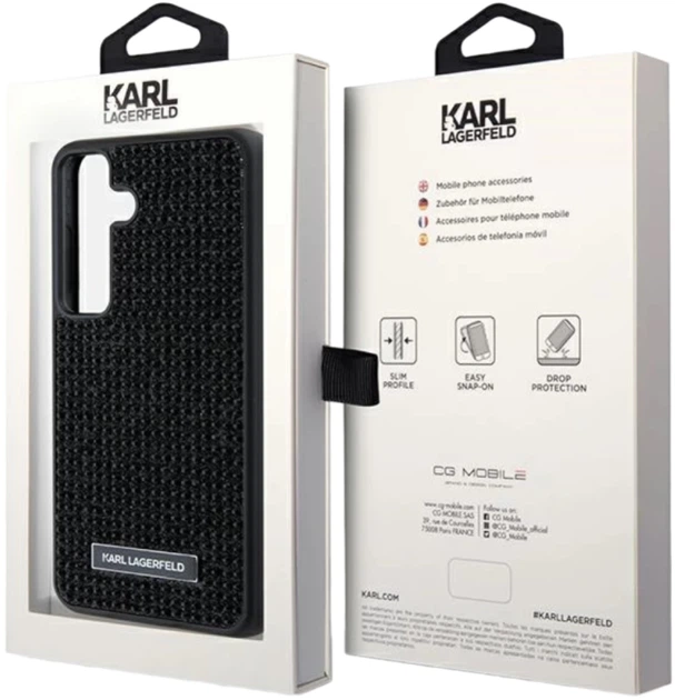 Панель Karl Lagerfeld Rhinestone Metal Logo для Samsung Galaxy S24 Plus (S926) Black (3666339241889) - зображення 8