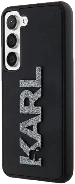 Etui plecki Karl Lagerfeld 3D Rubber Glitter Logo na Samsung Galaxy S23 (S911) Czarne (3666339241933) - obraz 4