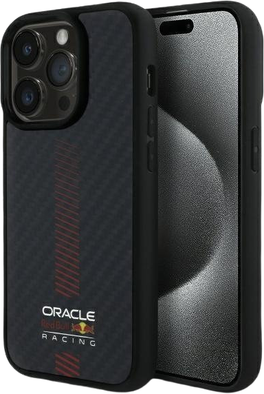 Панель Red Bull Carbon Fiber Power Bar MagSafe для Apple iPhone 15 Pro Max Black (RBHMP15X24CFGSMK) - зображення 1