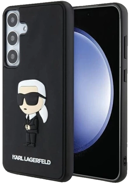 Etui plecki Karl Lagerfeld 3D Rubber Ikonik na Samsung Galaxy S24 (S921) Czarne (3666339241995) - obraz 7