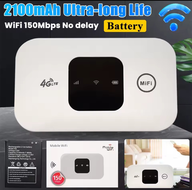 4G Wi-Fi роутер с аккумулятором, 4G модем, белый, до 10 пользователей Белый - изображение 7