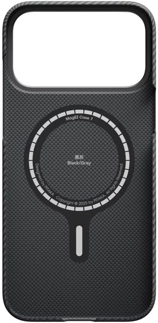 Панель Pitaka Ultra-Slim MagSafe для Apple iPhone 17 Pro Black/Grey (KI1701BP) - зображення 4