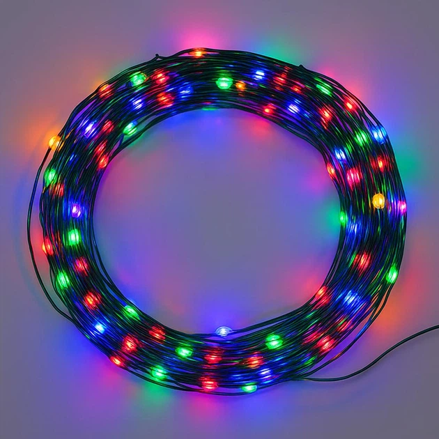 Светодиодная гирлянда нить "Роса" 50 м, с пультом, 500 LED, от USB, зеленый провод, Мультиколор - Фото 10 Светодиодная гирлянда нить "Роса" 50 м, с пультом, 500 LED, от USB, зеленый провод, Мультиколор - изображение 10