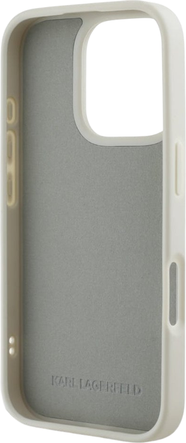 Etui plecki Karl Lagerfeld HC 3D Rubber Double Heads do Apple iPhone 16 Pro Beige (3666339402365) - obraz 7